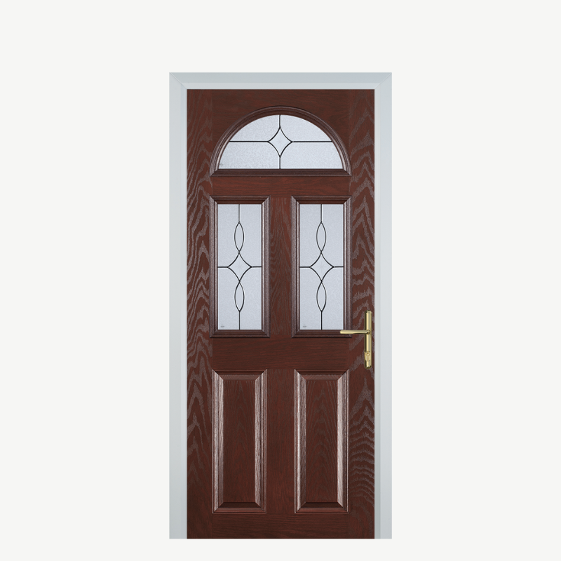 Door G 2 Panel 1 Arch Dark Wood Flair image 0