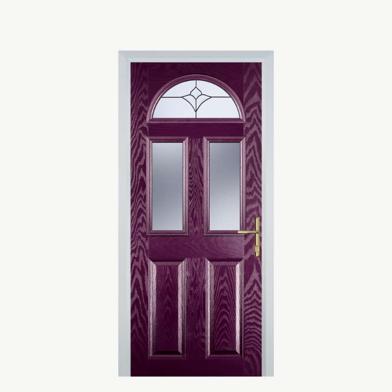 Door G 2 Panel 1 Arch Purple Violet Crystal Tulip Arch image 0