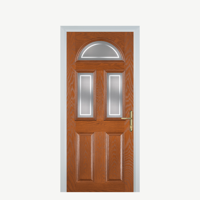 Door G 2 Panel 1 Arch Oak Enfield image 0