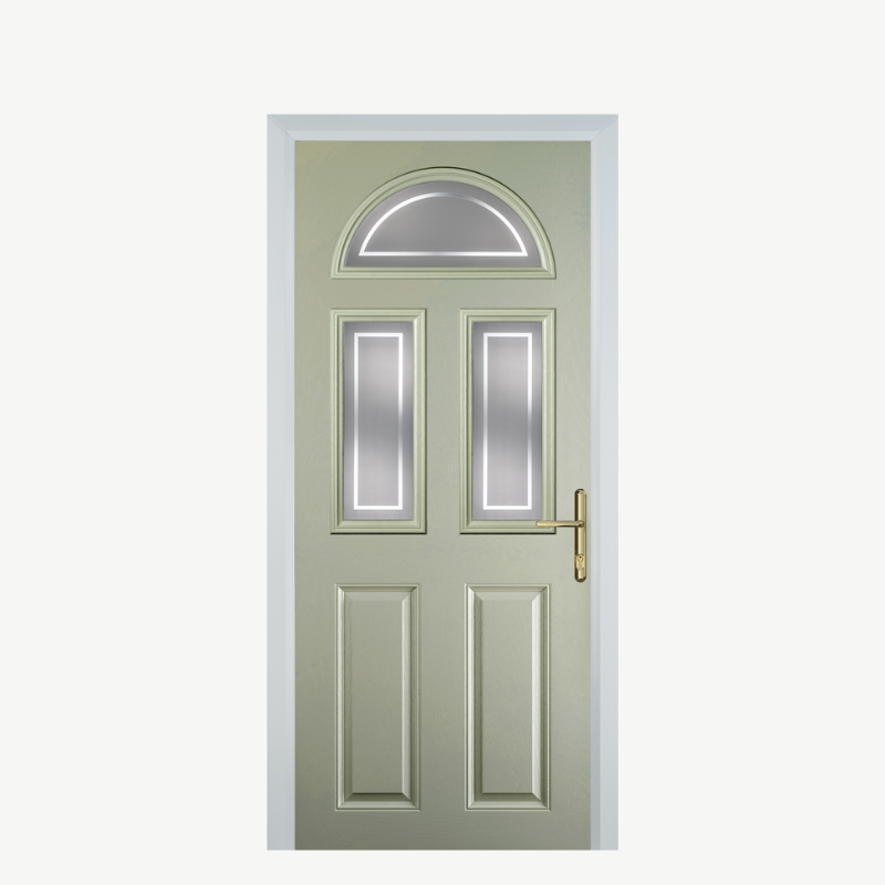 Door G 2 Panel 1 Arch Pebble Grey Enfield image 0