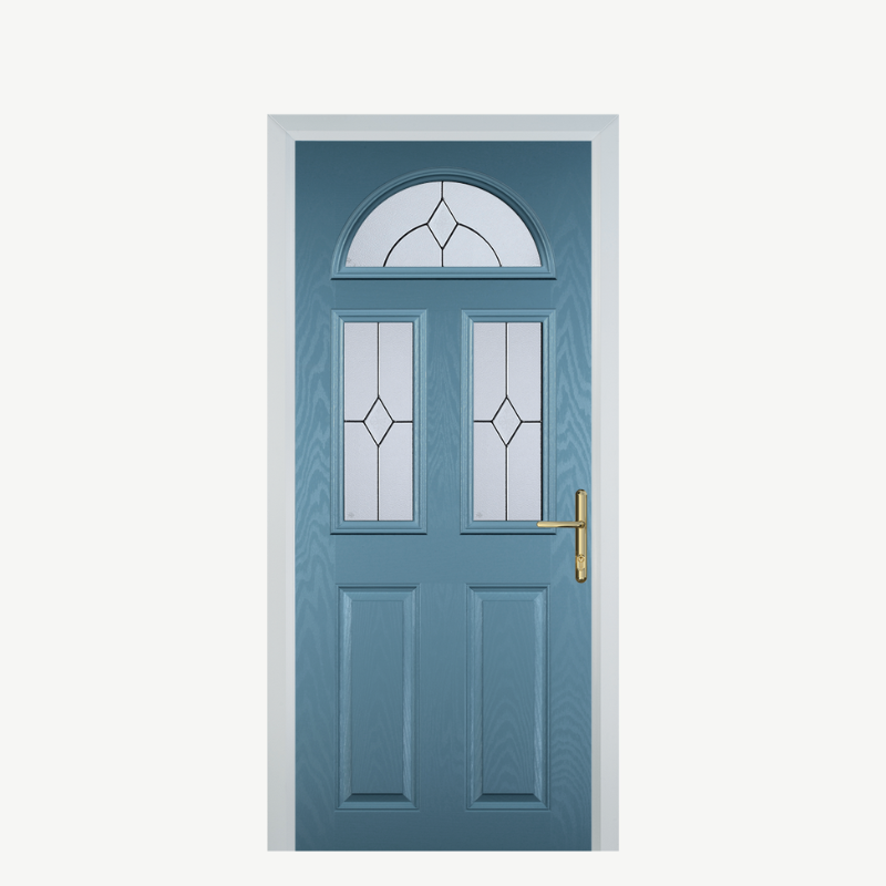 Door G 2 Panel 1 Arch Pastel Blue Classic image 0
