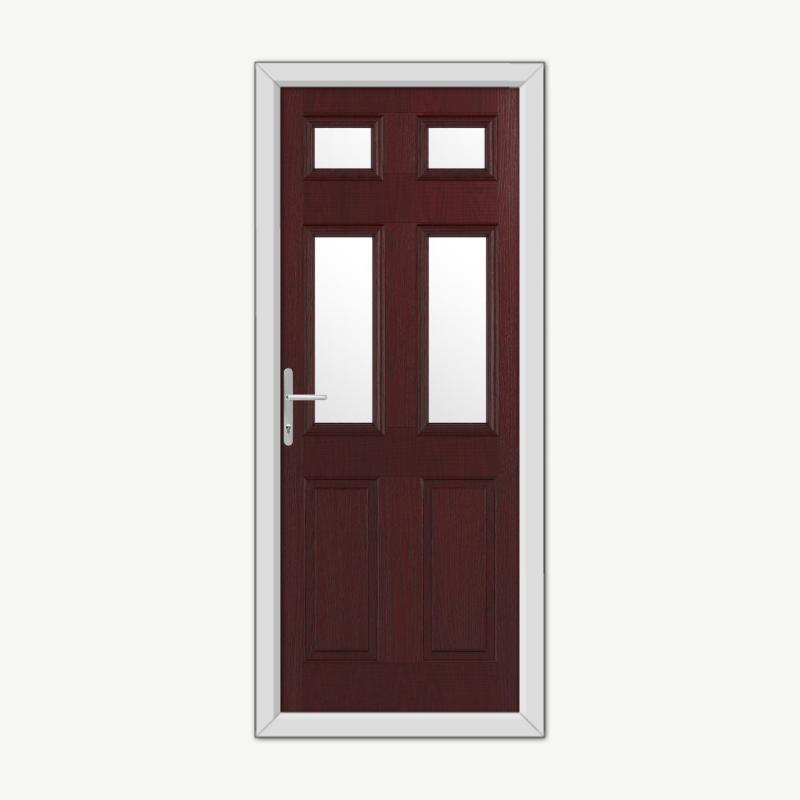 Middleton Glazed 4 Rosewood Composite Door image 0