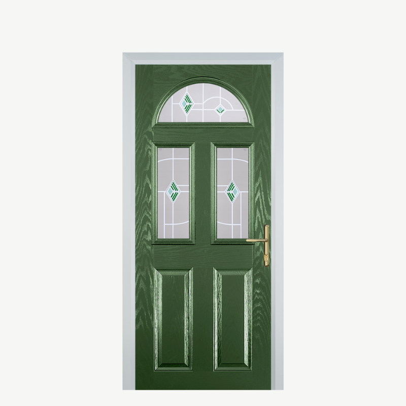 Door G 2 Panel 1 Arch Fern Green Murano Green image 0