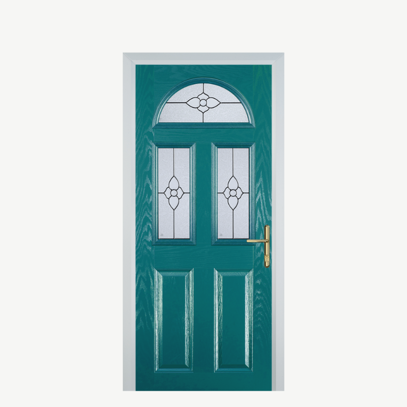 Door G 2 Panel 1 Arch Turquoise Blue Finesse image 0