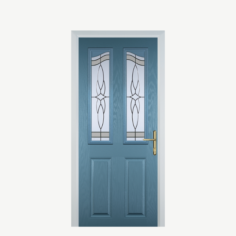 Door B 2 Panel 2 Angle Pastel Blue Crystal Harmony Frost image 0