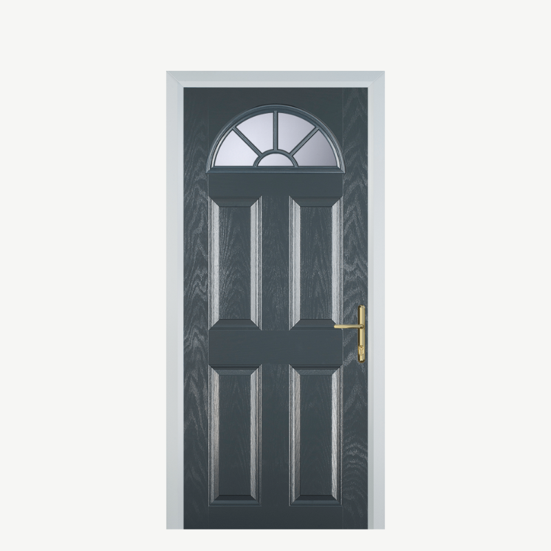 DoorJ 4 Panel 2 Sunburst Grey image 0