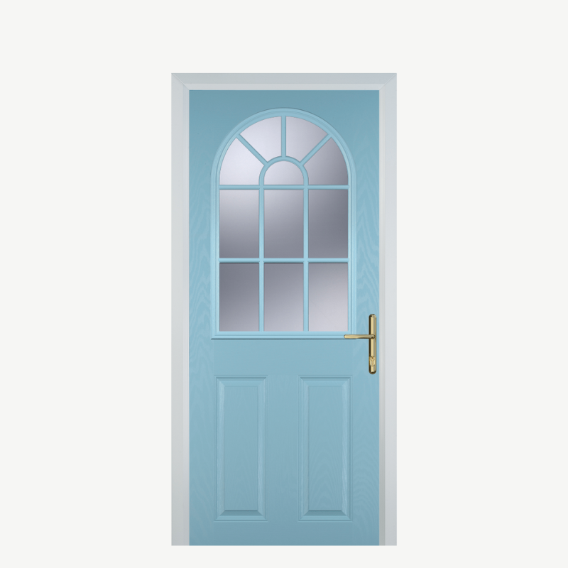 DoorL 2 Panel Sunburst Duck Egg Blue image 0
