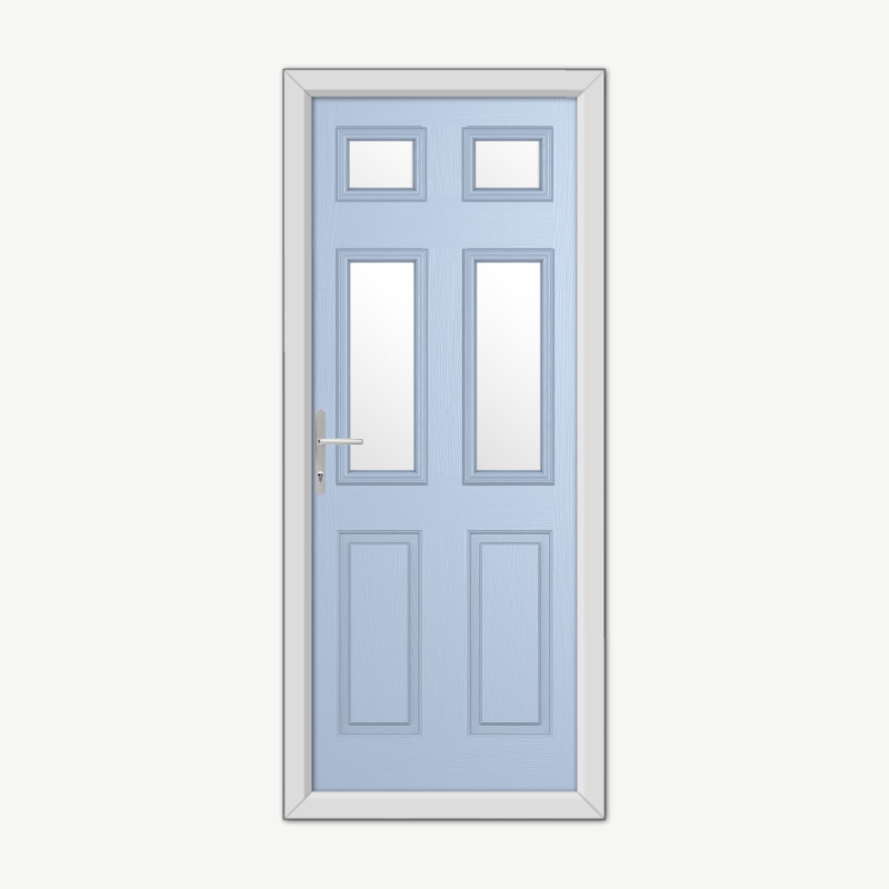 Middleton Glazed 4 Duck Egg Blue Composite Door image 0