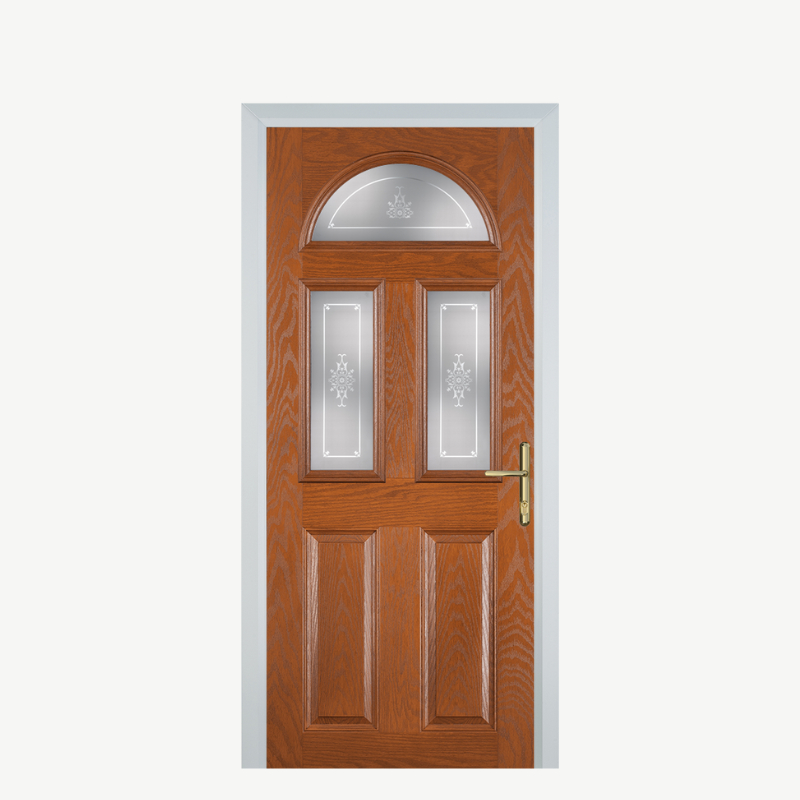 Door G 2 Panel 1 Arch Oak Straxton image 0