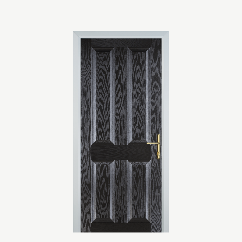DoorQ 4 Panel Black Brown image 0