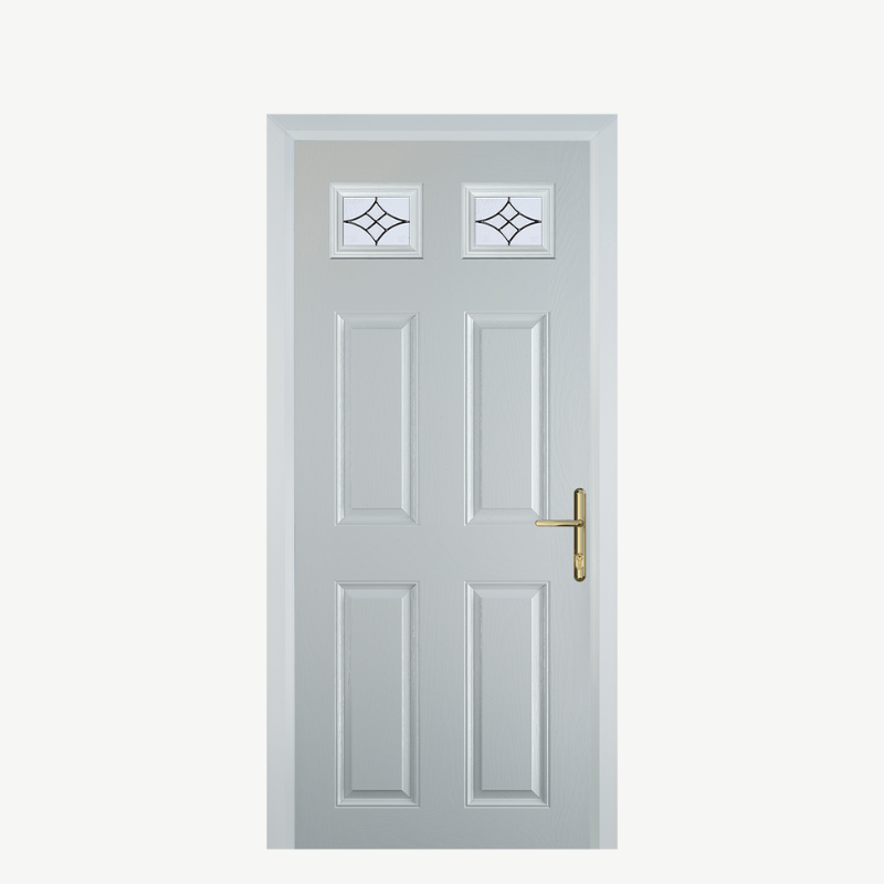 DoorI 4 Panel 2 Square White Zinc Art Elegance image 0