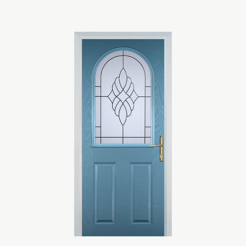 Door E 2 Panel 1 Arch Pastel Blue Crystal Eternity image 0