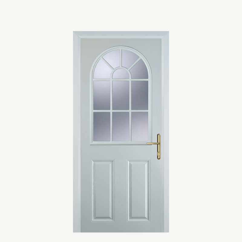 DoorL 2 Panel Sunburst White image 0