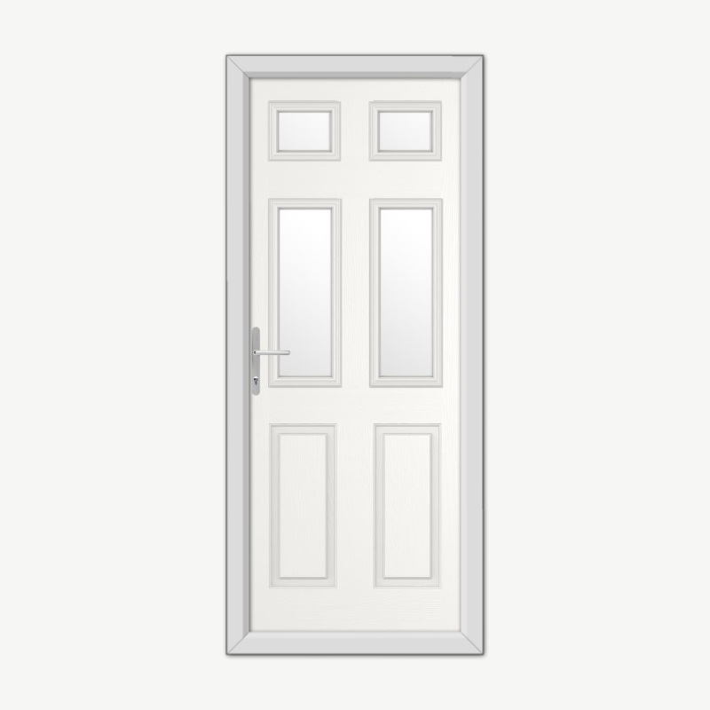 Middleton Glazed 4 White Composite Door image 0