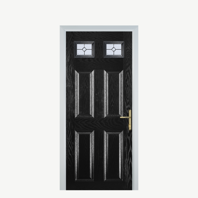DoorI 4 Panel 2 Square Black Finesse image 0
