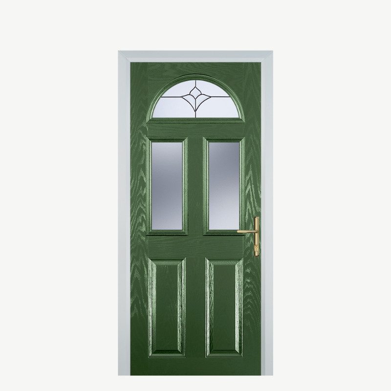 Door G 2 Panel 1 Arch Fern Green Crystal Tulip Arch image 0