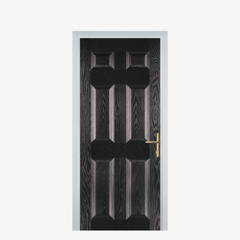 DoorH 6 Panel Black Brown image 0