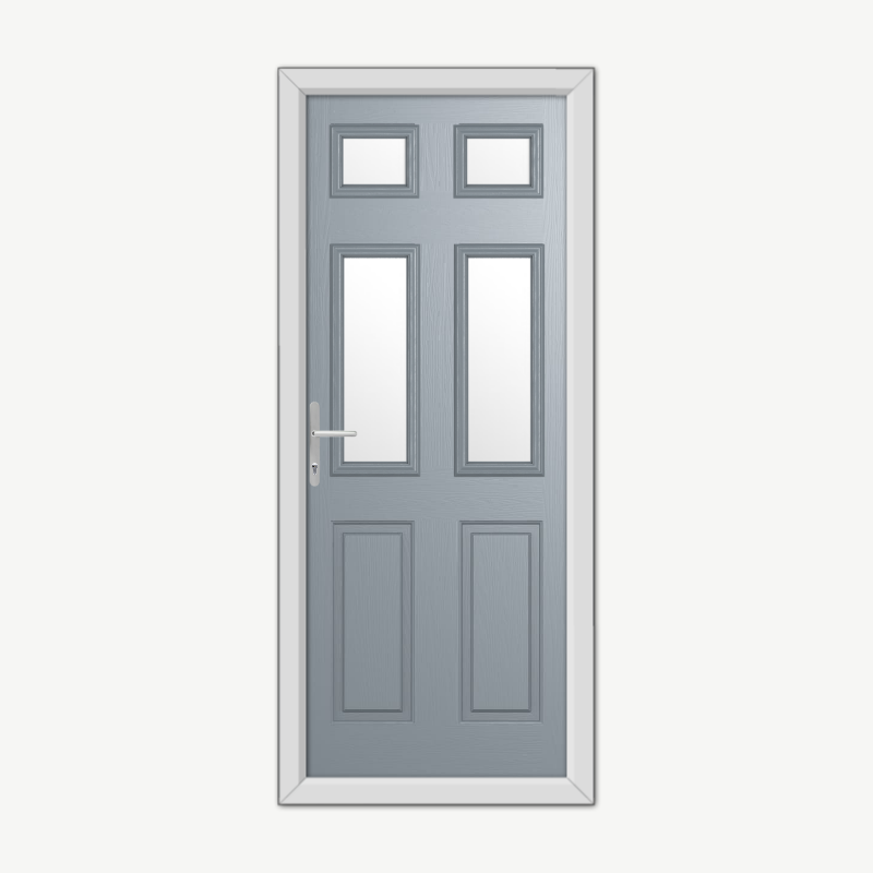 Middleton Glazed 4 Silver Composite Door image 0