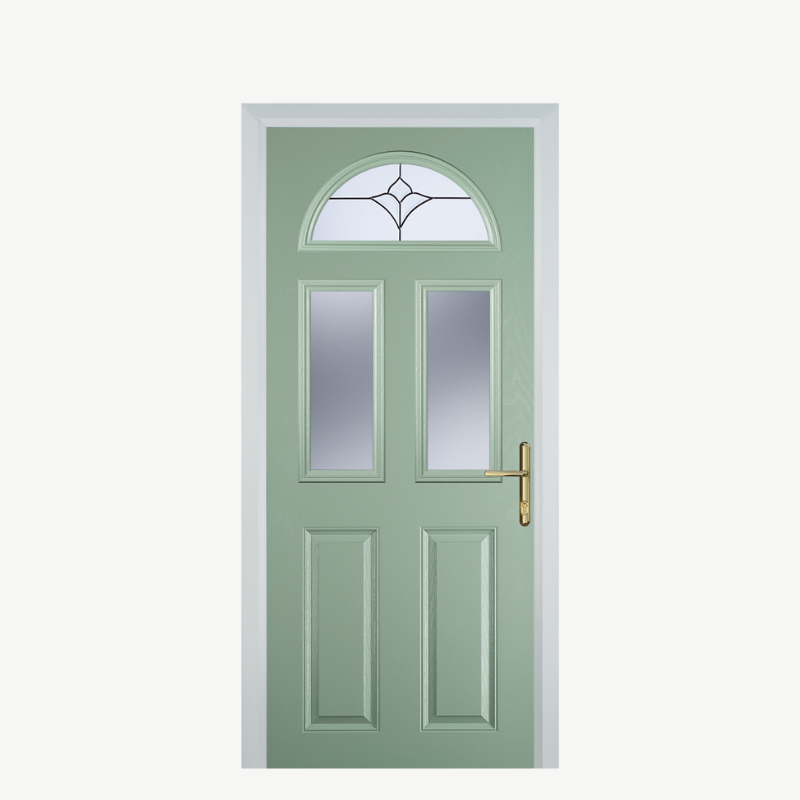 Door G 2 Panel 1 Arch Chartwell Green Crystal Tulip Arch image 0