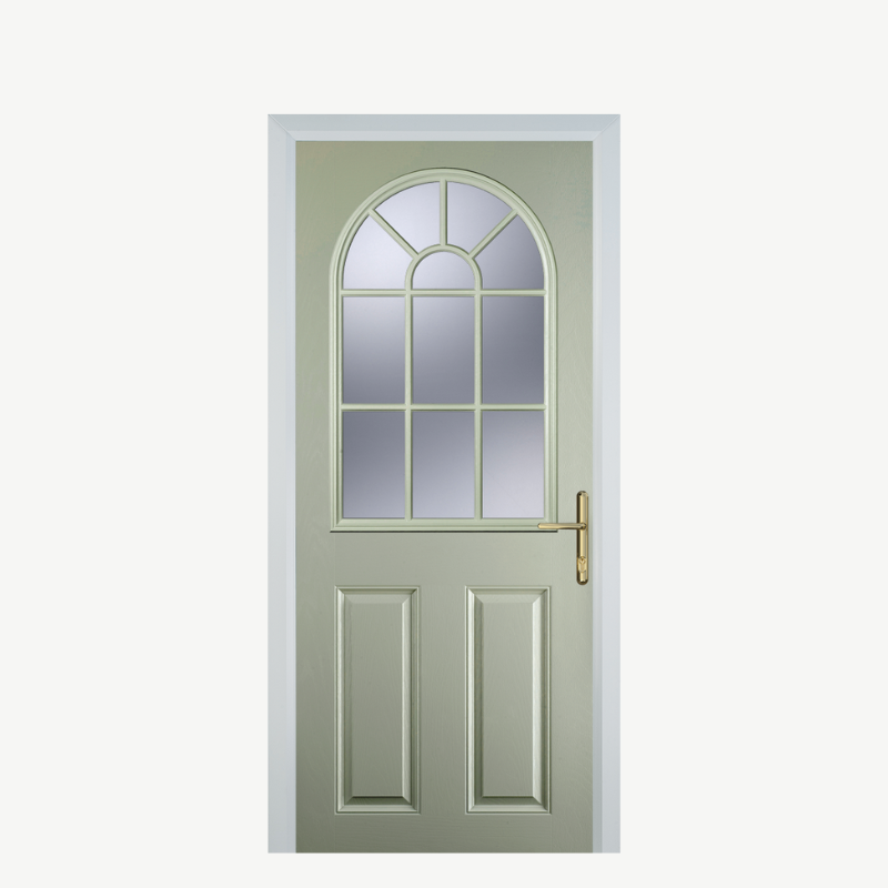 DoorL 2 Panel Sunburst Pebble Grey image 0