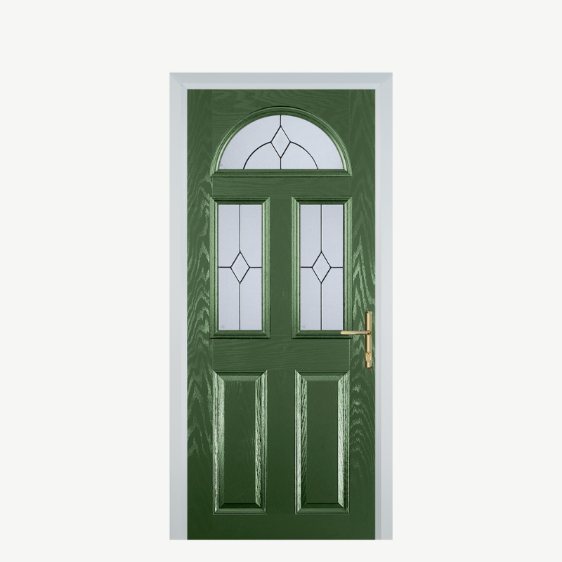 Door G 2 Panel 1 Arch Fern Green Classic image 0