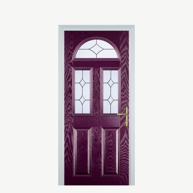 Door G 2 Panel 1 Arch Purple Violet Crystal Diamond image 0