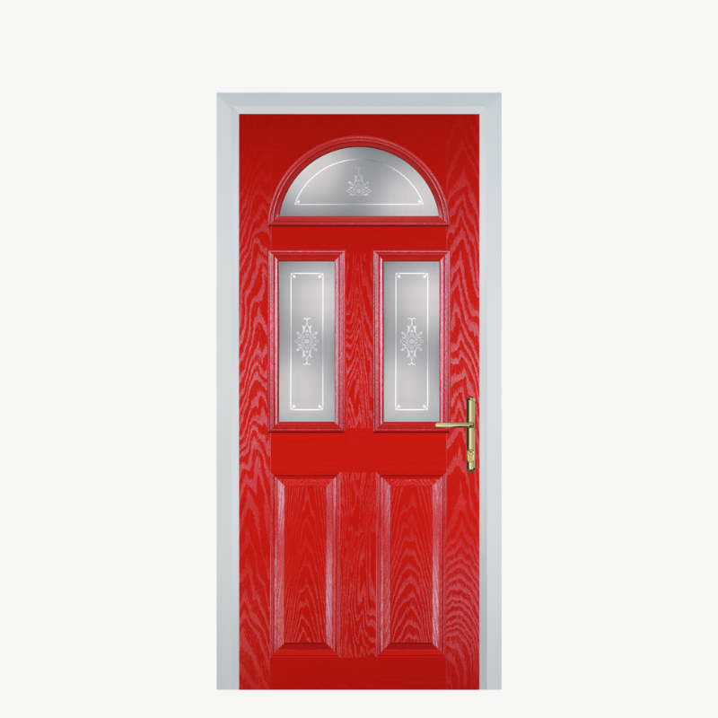 Door G 2 Panel 1 Arch Poppy Red (High Gloss) Straxton image 0