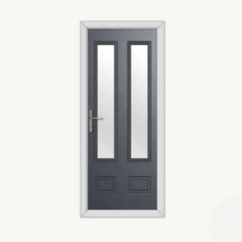 Aston Glazed 2 Anthracite Grey Composite Door image 0