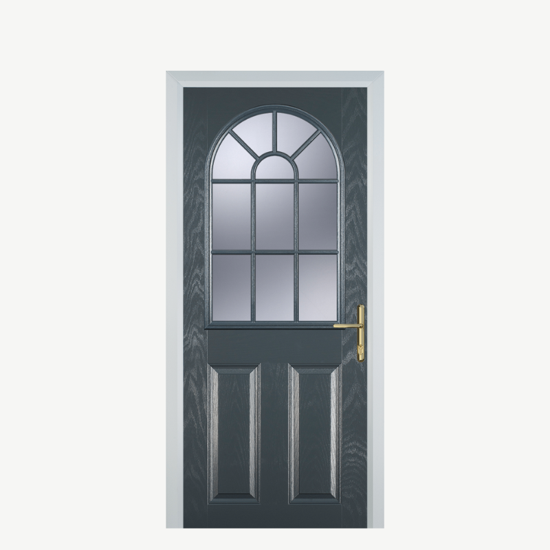 DoorL 2 Panel Sunburst Grey image 0