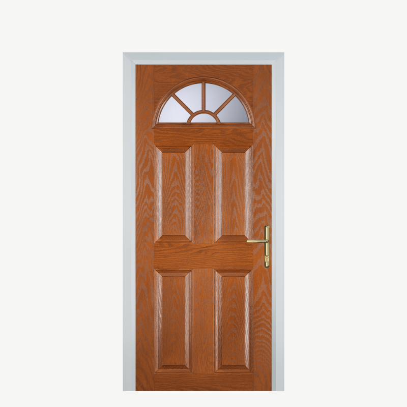 DoorJ 4 Panel 2 Sunburst Oak image 0