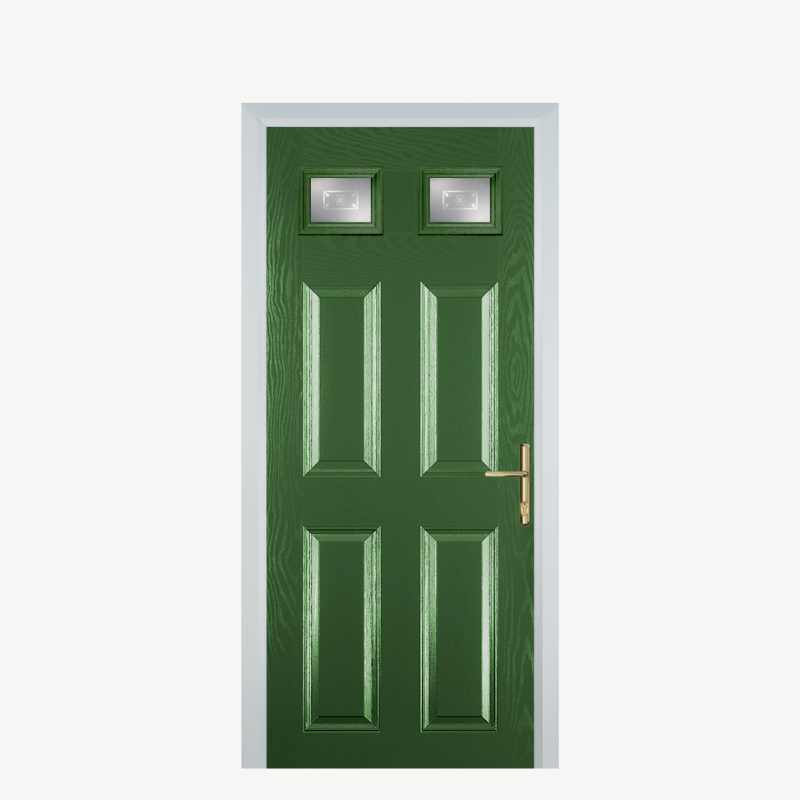 DoorI 4 Panel 2 Square Fern Green Straxton image 0