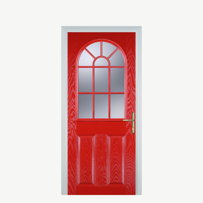 DoorL 2 Panel Sunburst Poppy Red (High Gloss) image 0