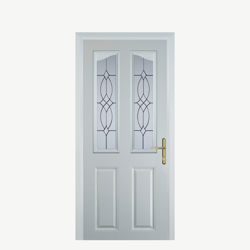 Door B 2 Panel 2 Angle White Flair image 0