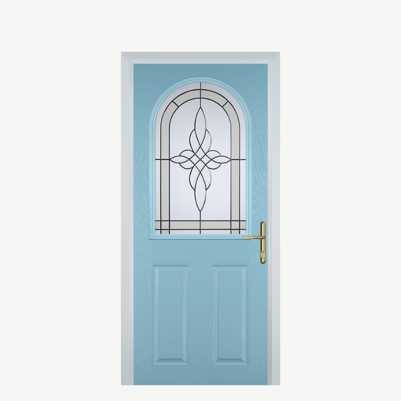 Door E 2 Panel 1 Arch Duck Egg Blue Crystal Harmony Frost image 0