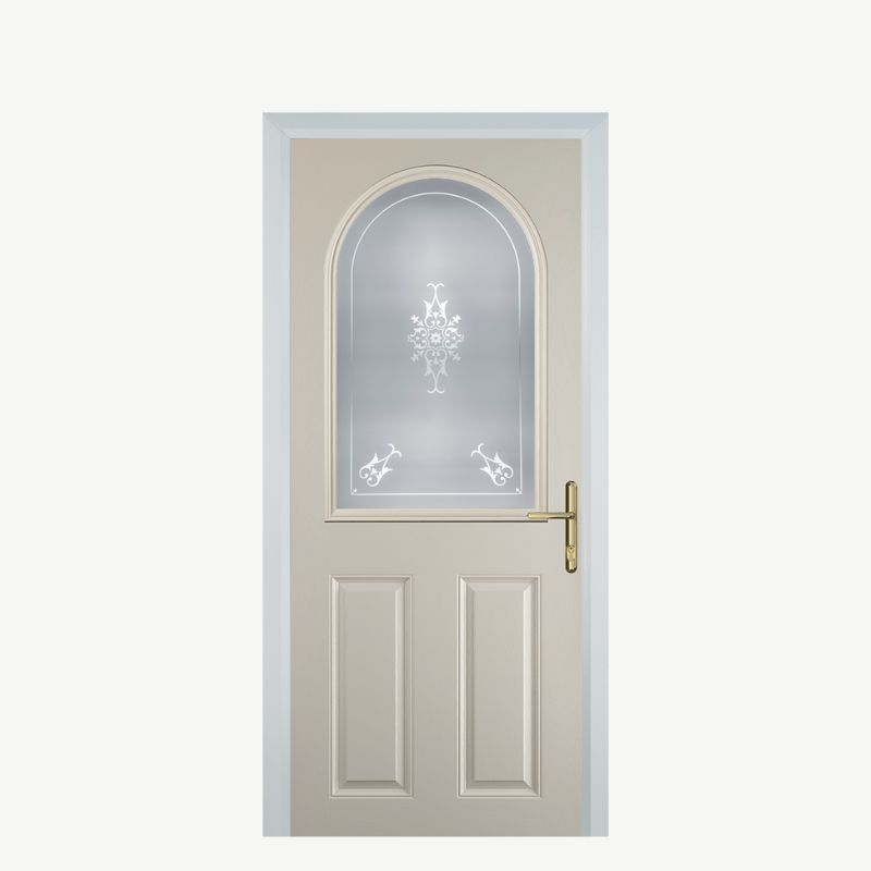 Door E 2 Panel 1 Arch Cream Straxton image 0