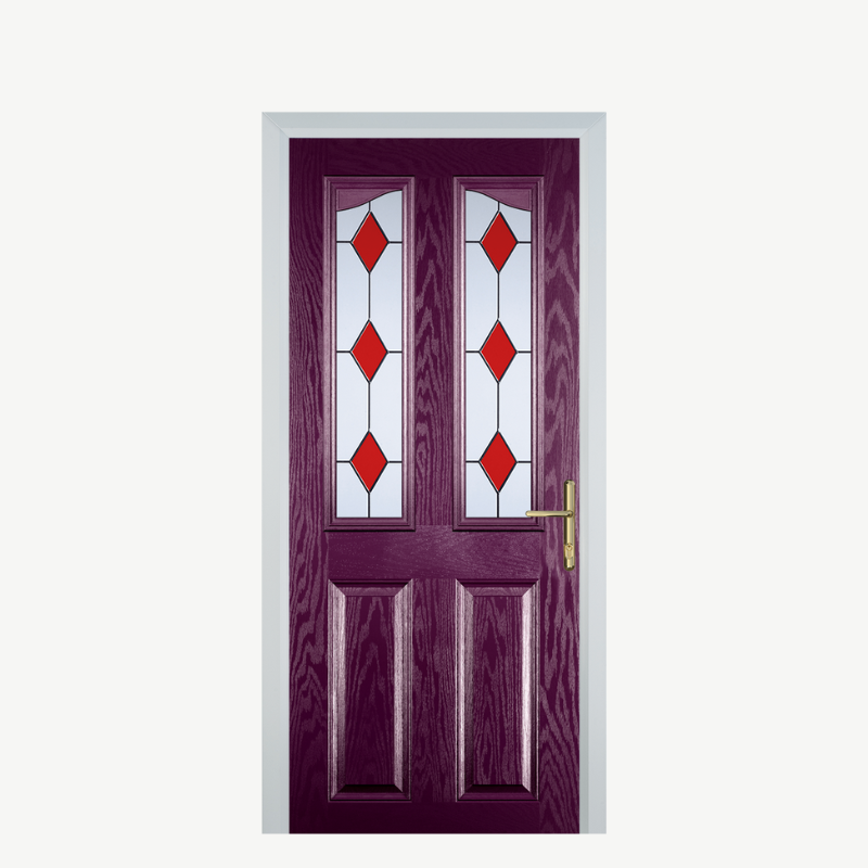 Door B 2 Panel 2 Angle Purple Violet 3 Drop Diamond Red image 0