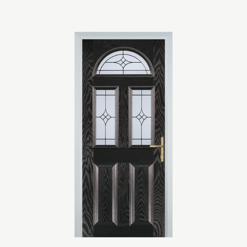 Door G 2 Panel 1 Arch Black Brown Zinc Art Elegance image 0