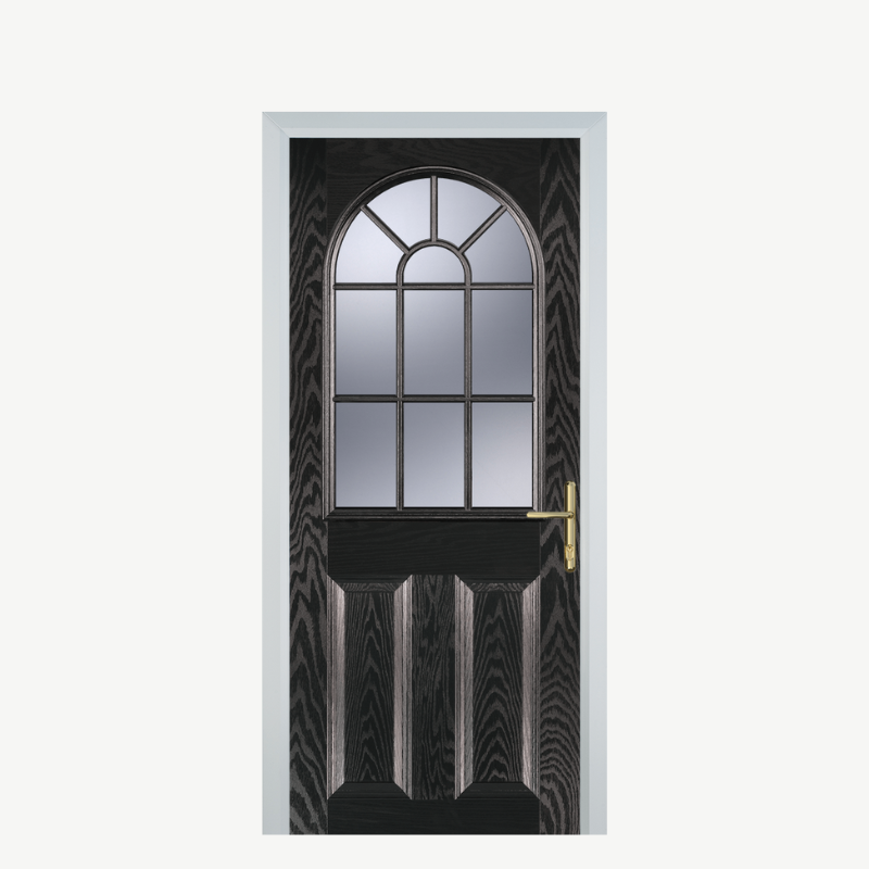 DoorL 2 Panel Sunburst Black Brown image 0