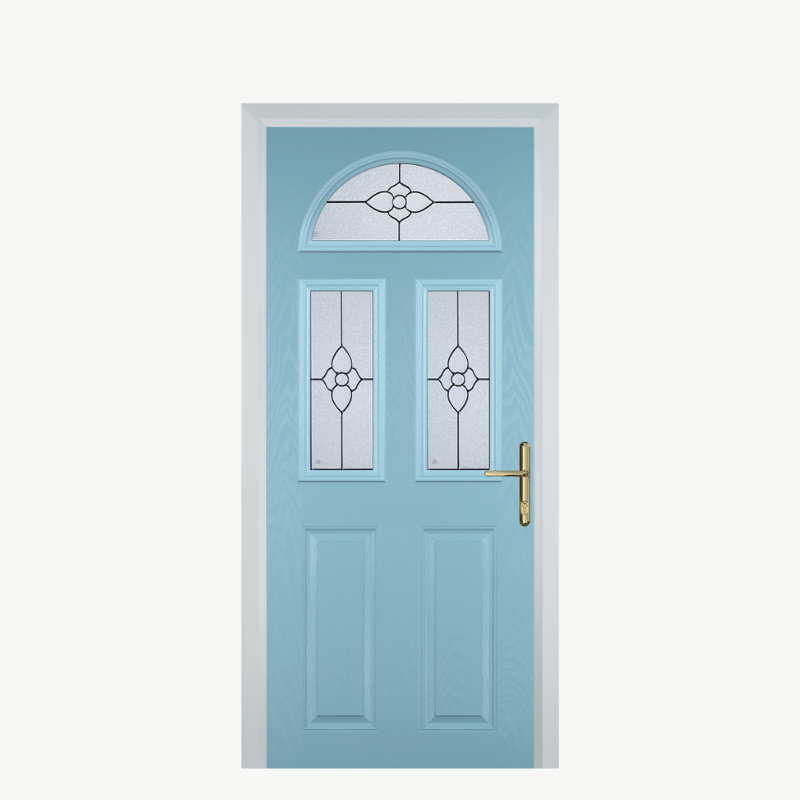 Door G 2 Panel 1 Arch Duck Egg Blue Finesse image 0