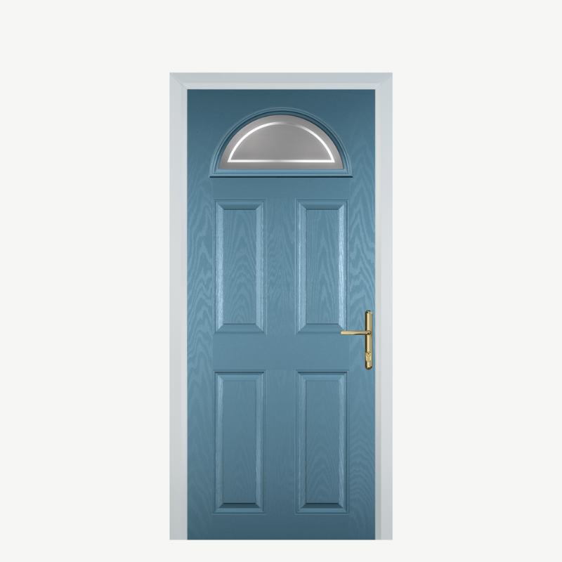 Door D 4 Panel 1 Arch Pastel Blue Enfield image 0