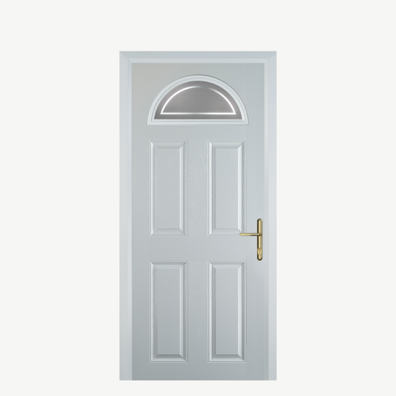 Door D 4 Panel 1 Arch White Enfield image 0