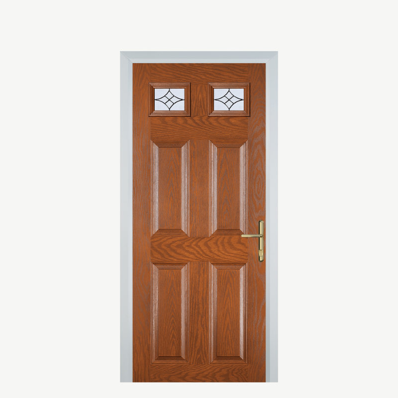 DoorI 4 Panel 2 Square Oak Zinc Art Elegance image 0