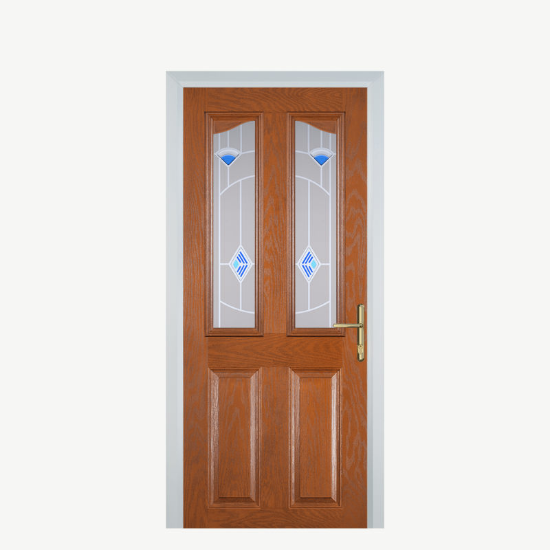 Door B 2 Panel 2 Angle Oak Murano Blue image 0