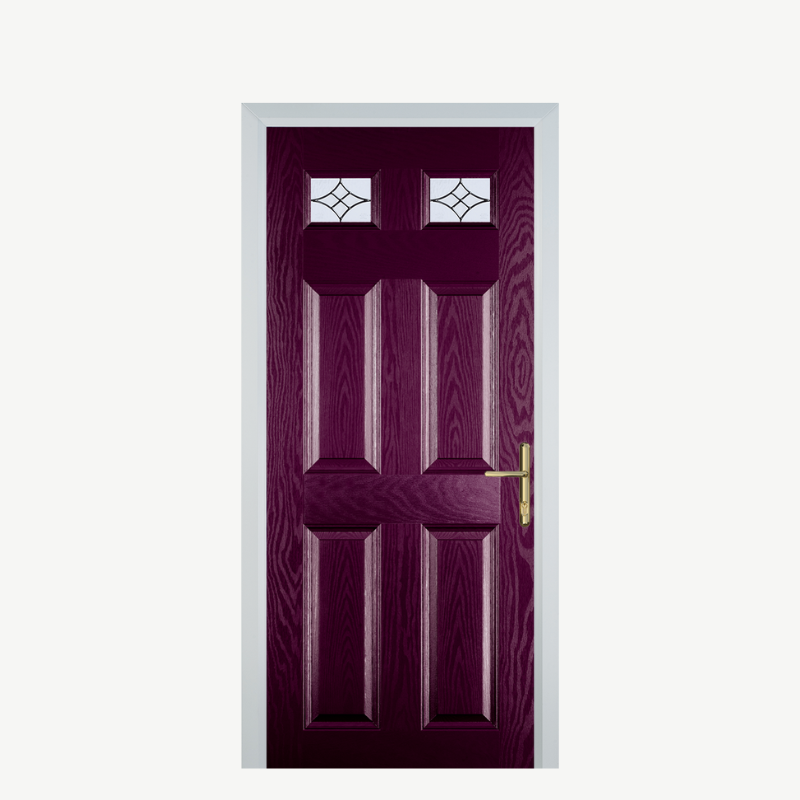 DoorI 4 Panel 2 Square Purple Violet Zinc Art Elegance image 0