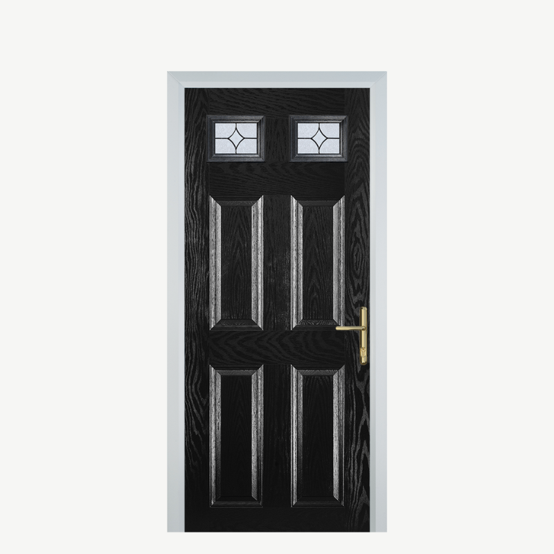 DoorI 4 Panel 2 Square Black Flair image 0