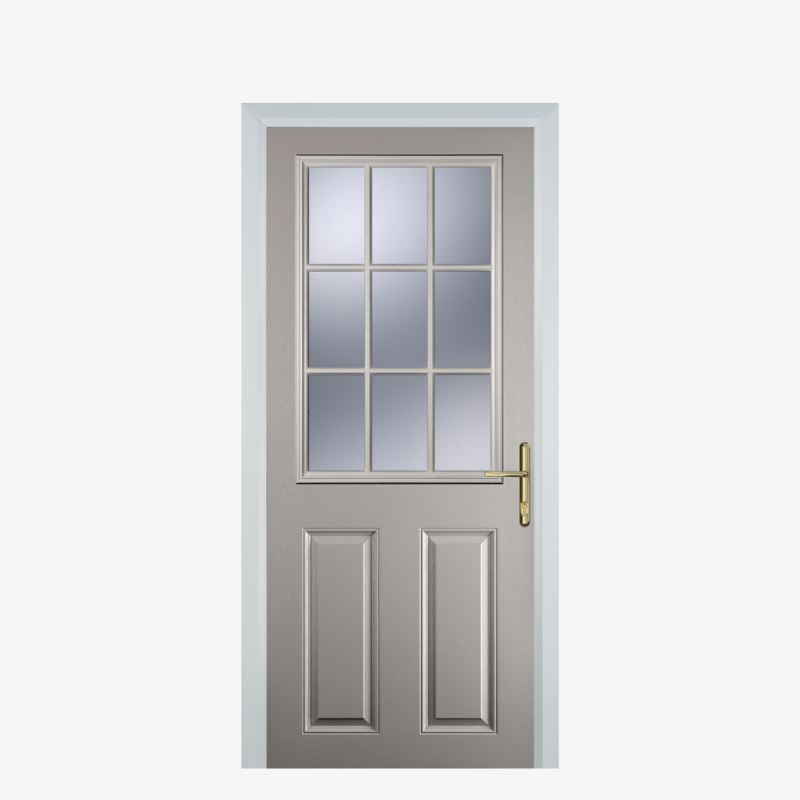 DoorK 2 Panel 1 Grill Agate Grey image 0