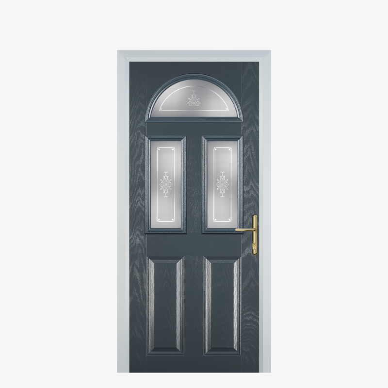 Door G 2 Panel 1 Arch Grey Straxton image 0