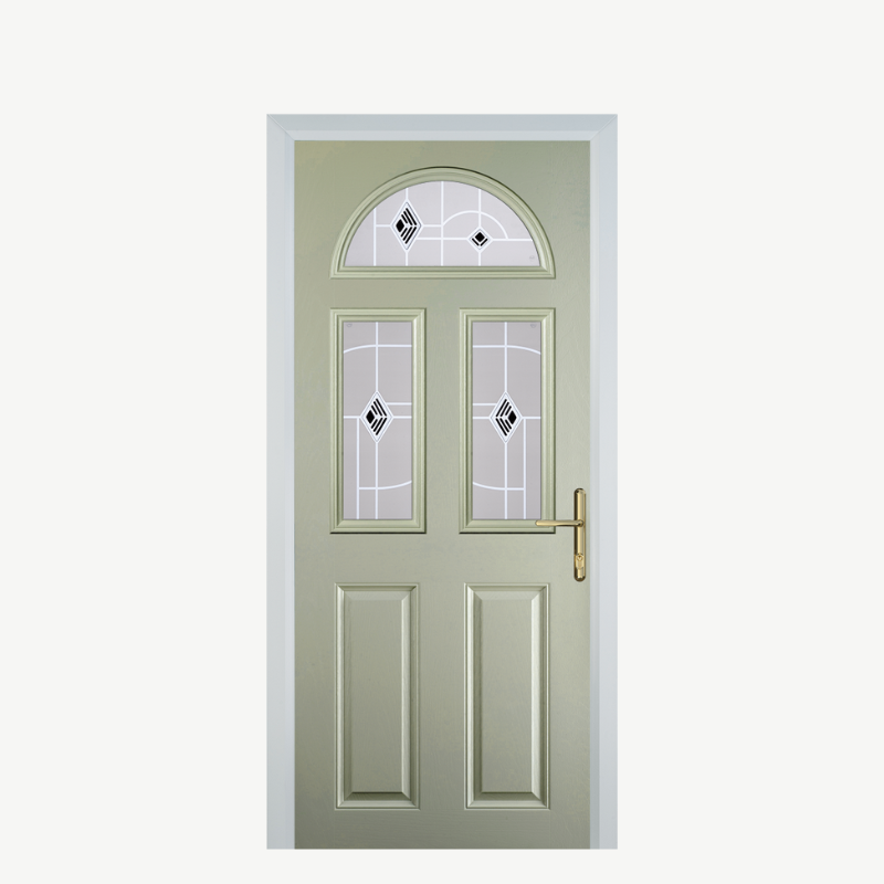 Door G 2 Panel 1 Arch Pebble Grey Murano Black image 0