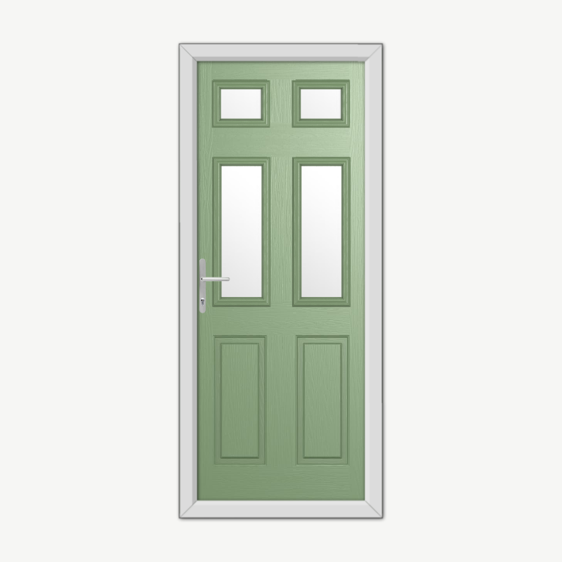 Middleton Glazed 4 Sage Green Composite Door image 0
