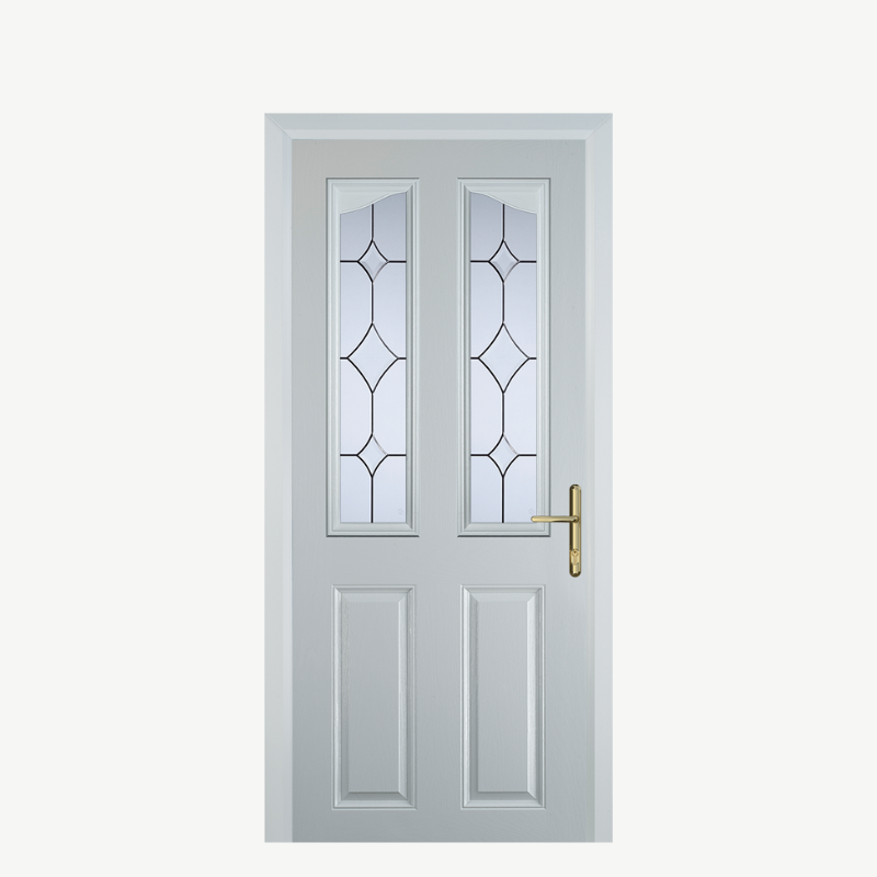 Door B 2 Panel 2 Angle White Crystal Diamond image 0